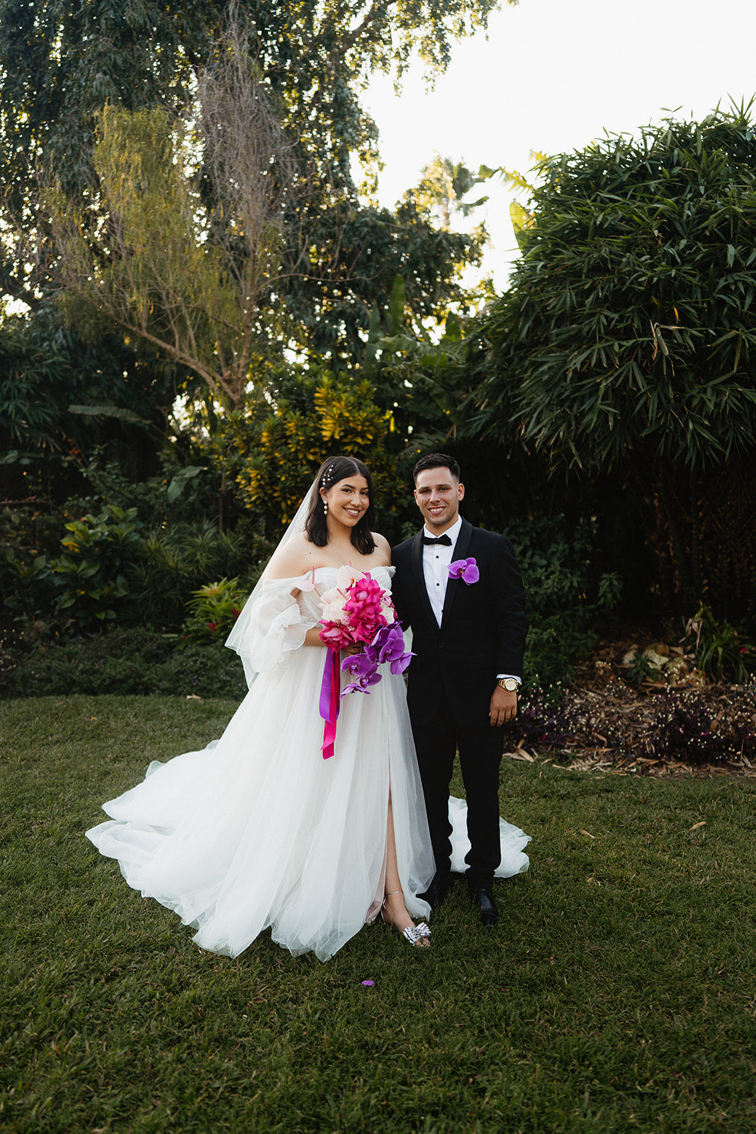 Beija Flor Real Wedding Maria and Tommy Wedding Portrait with Beautiful Greenery