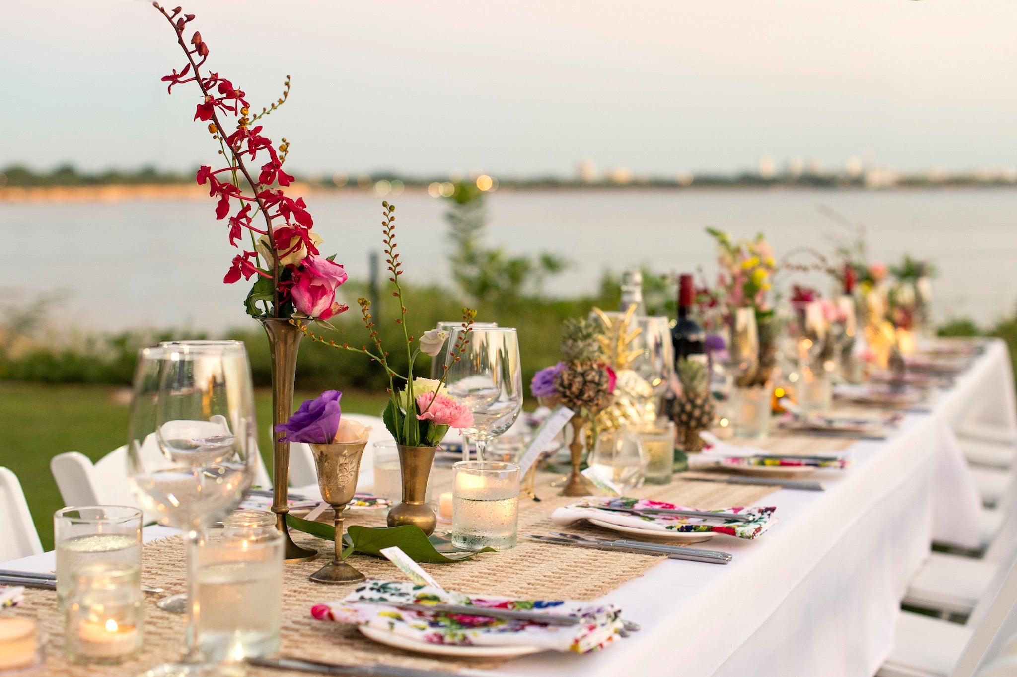 a Darwin dry season wedding open air wedding guest tables