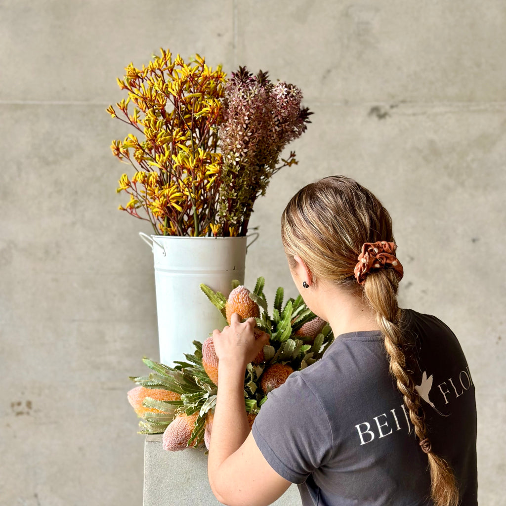 bunch of Austalian tropical native flowers available in February in Beija Flor