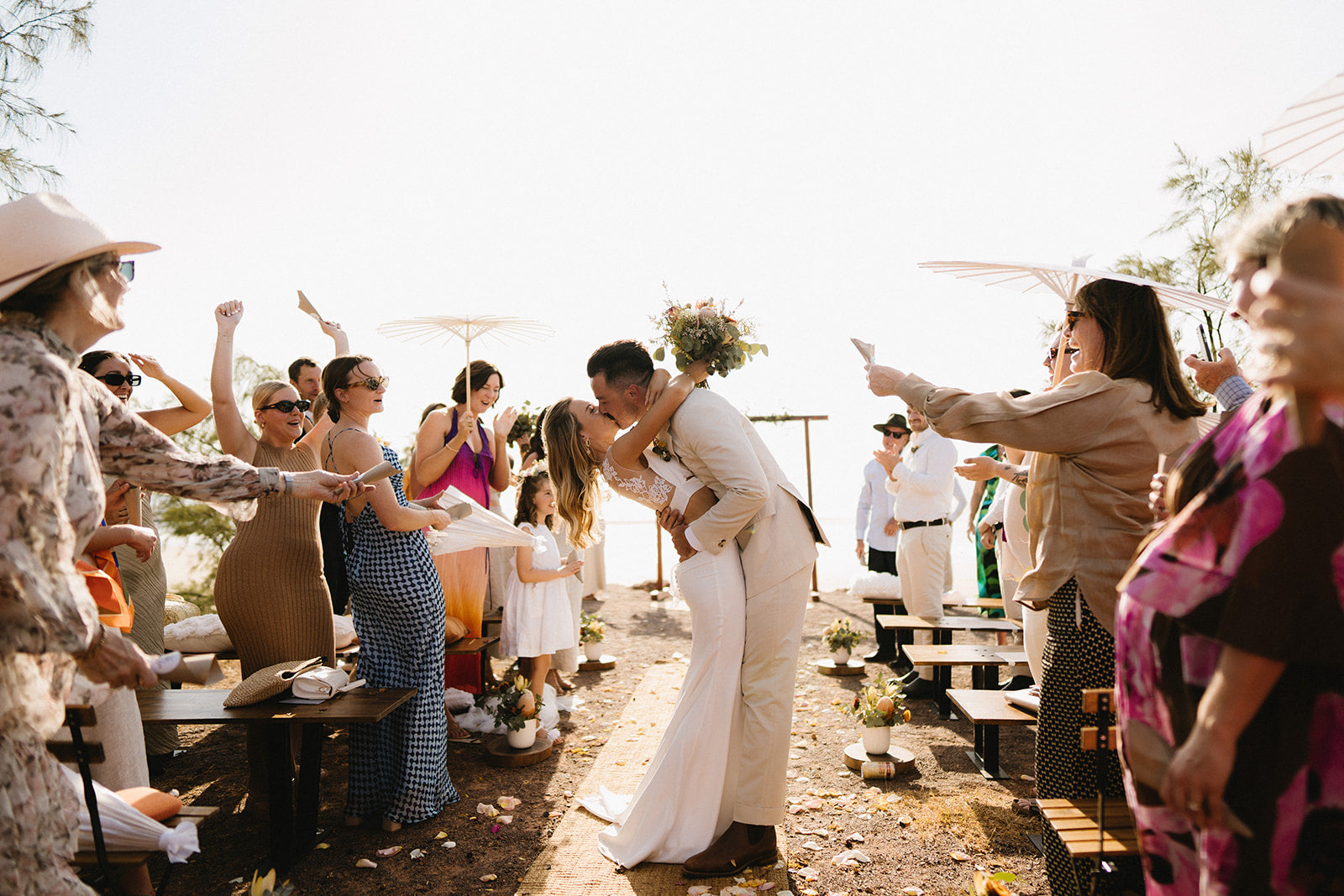 Hannah & Austin - Beija Flor Real Wedding - Bride and Groom wedding endearment kiss