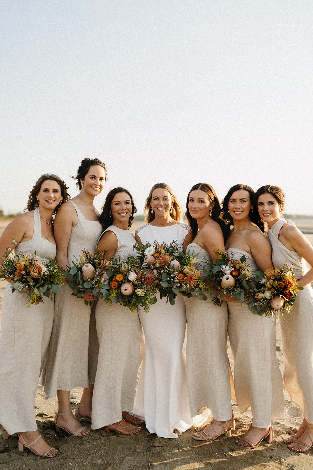 Hannah & Austin - Beija Flor Real Wedding - The Bride and the Bridesmaids and their Colourful Bouquet