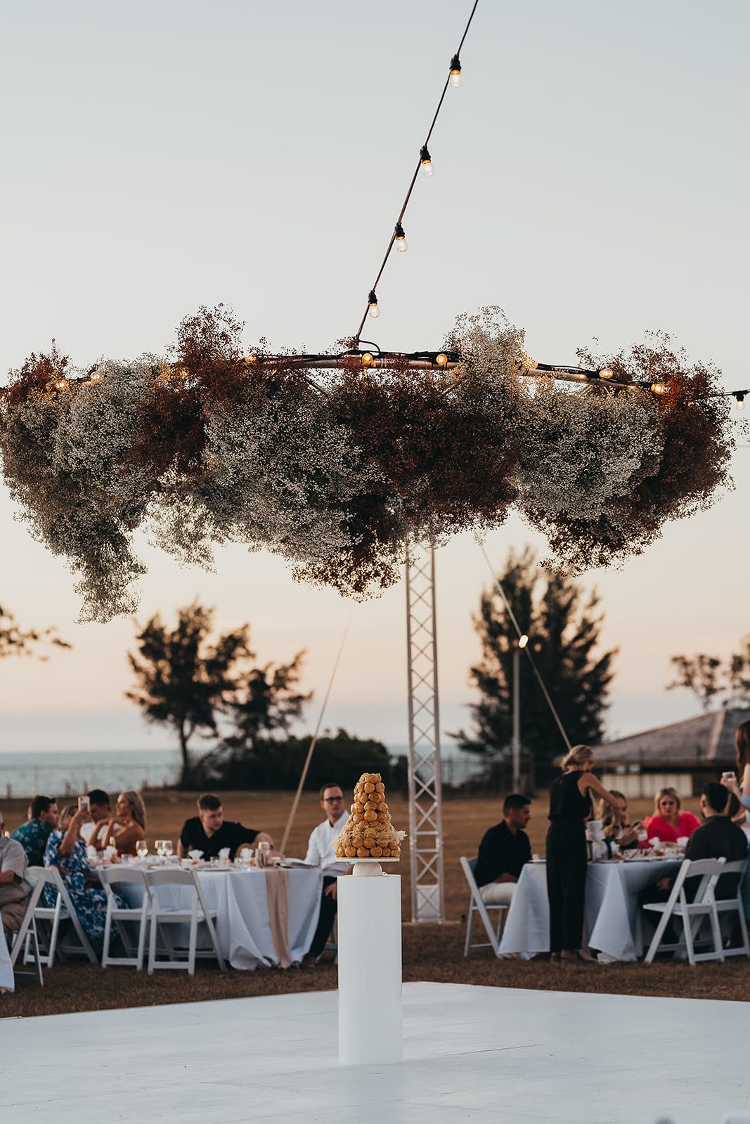 Mel and Paul - Beija Flor Real Wedding - Dancefloor Hung at East Point Reserve