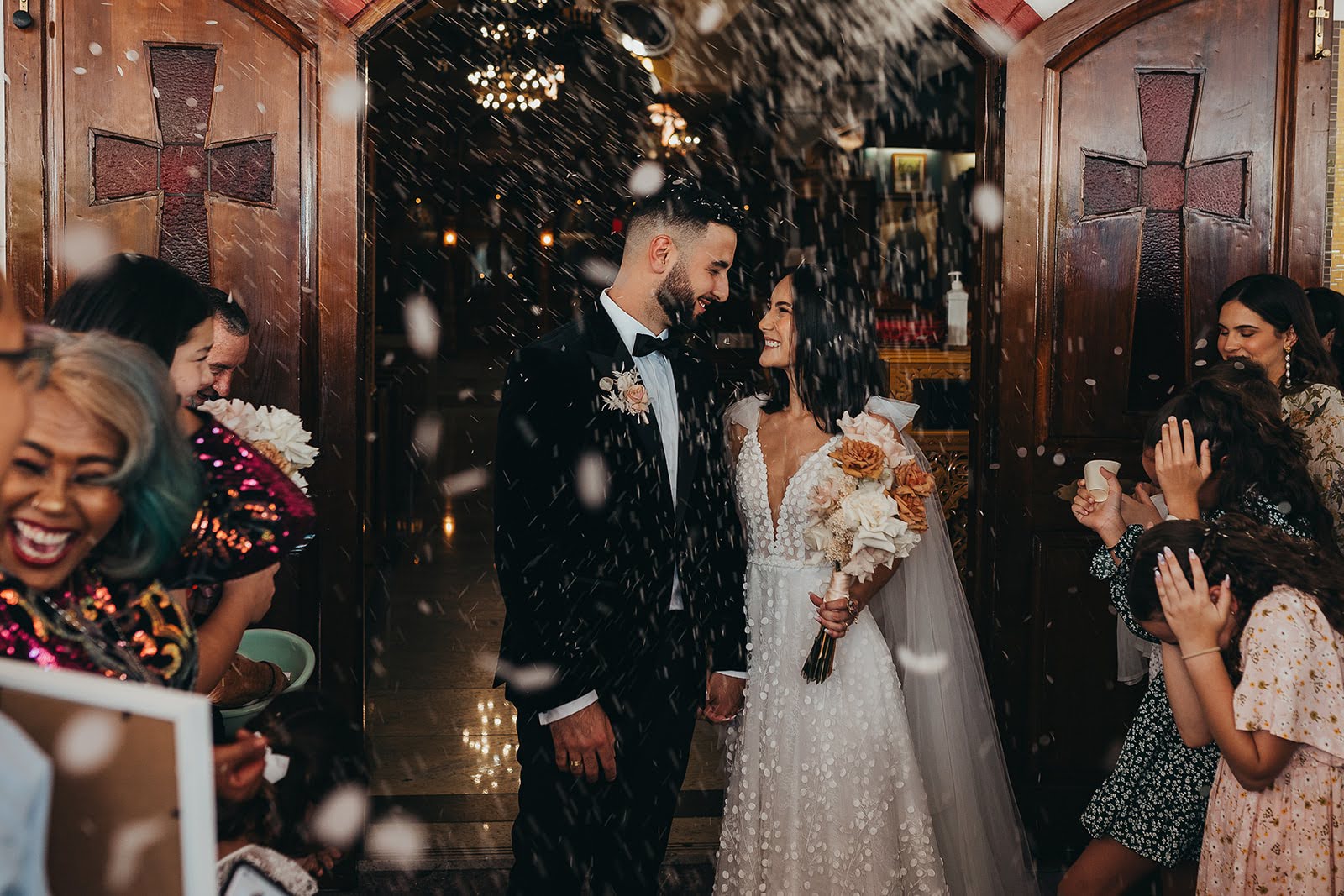 Mel and Paul - Beija Flor Real Wedding - Post Ceremony at Greek Orthodox Church