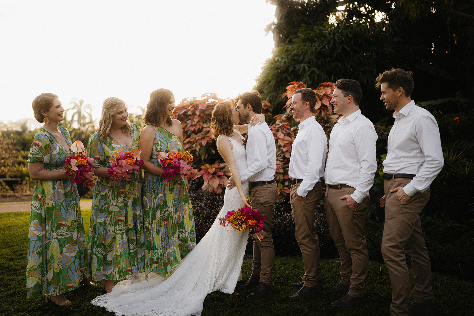 Naomi and Jack - Beija Flor Real Wedding - Bride, Groom, Bridesmaids and Groomsmen