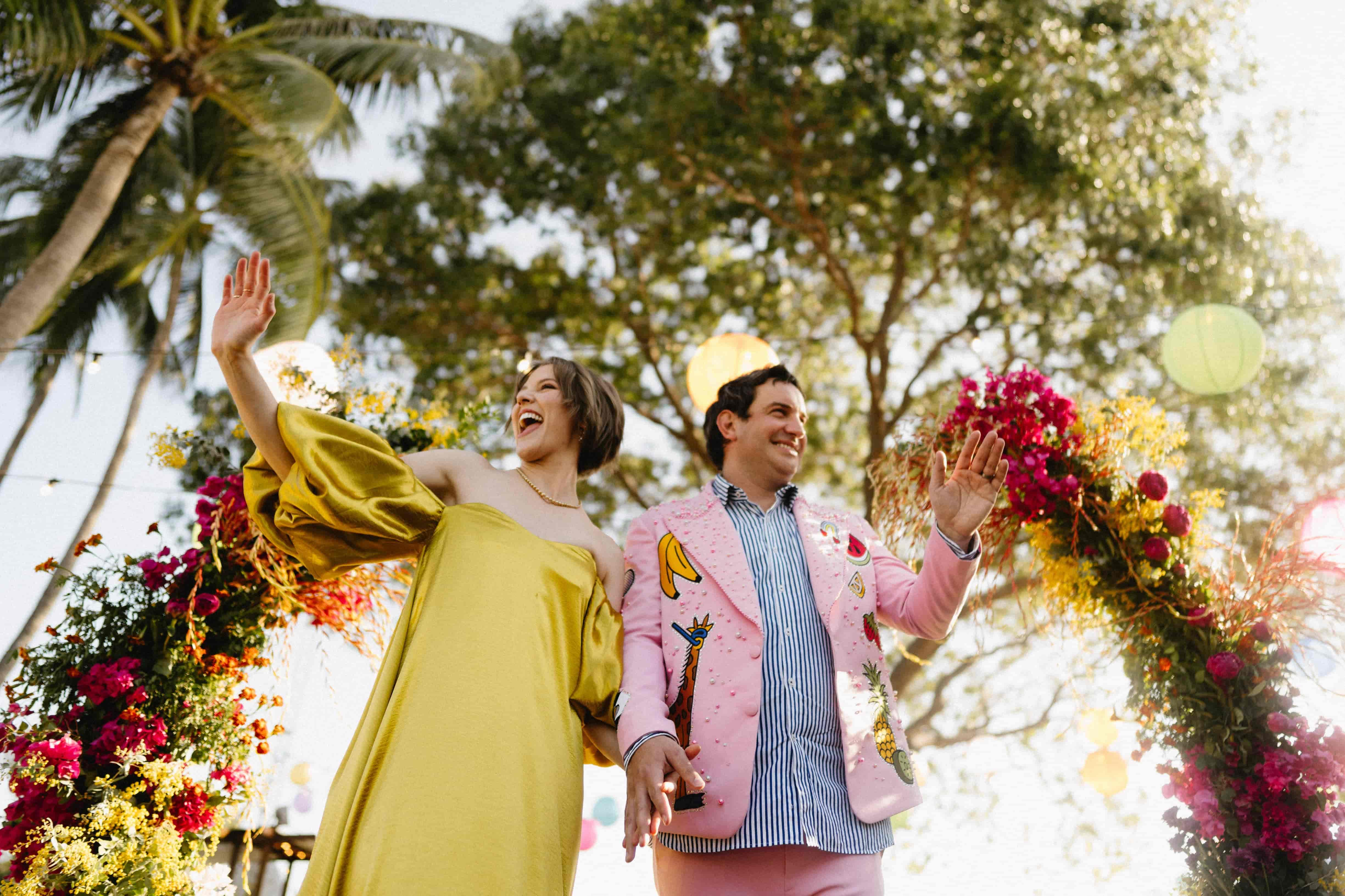 Nat and Joel - Semi-arch Arbour - Darwin Wedding