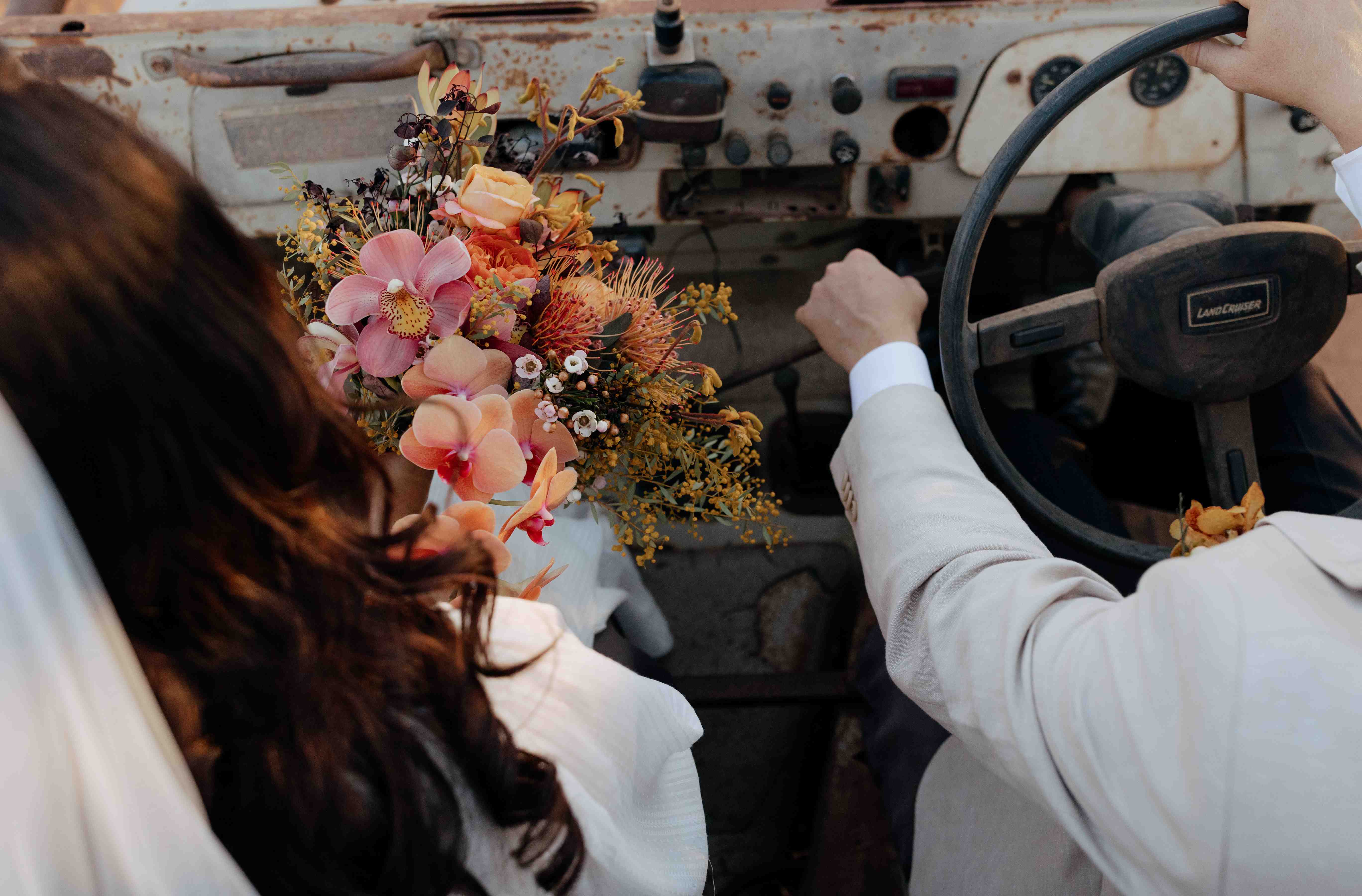 Stella and Ryan - Beija Flor Real Wedding - Bride and Groom Wedding Car