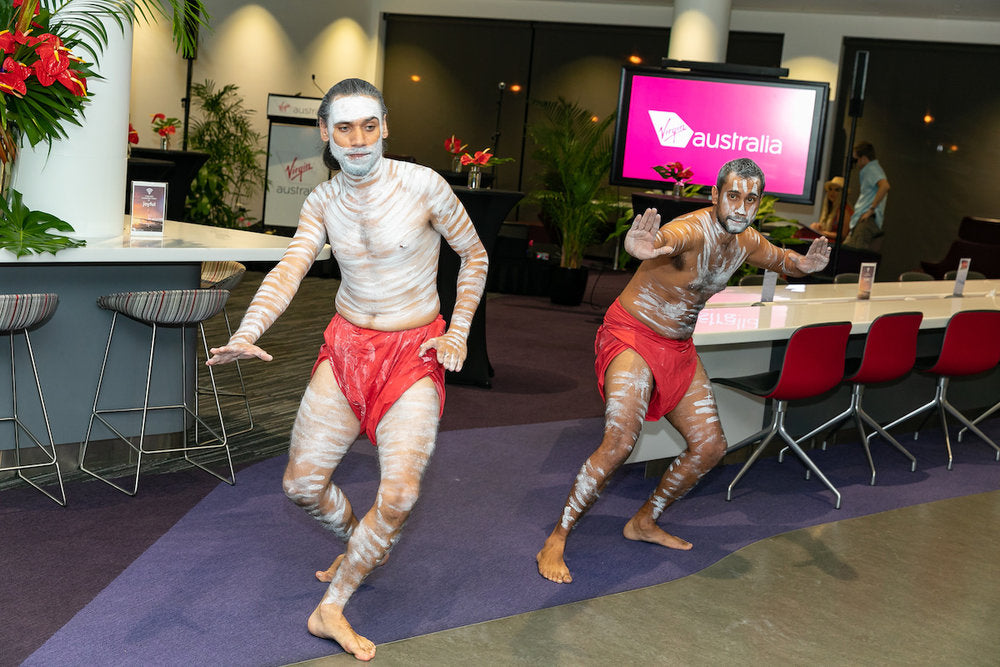 Entertainment at Virgin lounge, Darwin to Bali flights launch