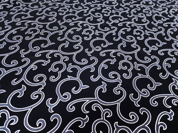 Damask Embossed Velvet Fabric