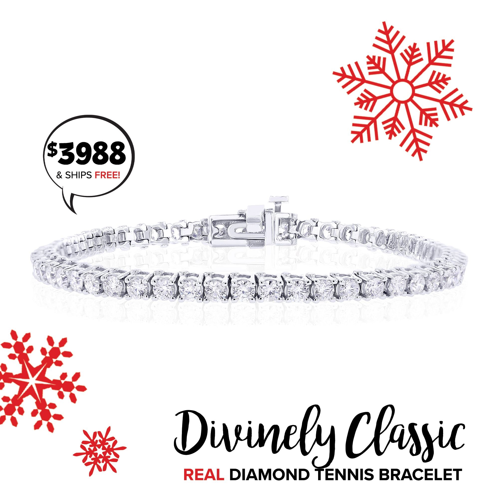 Divinely Classic Diamond Tennis Bracelet from Steven Singer Jewelers