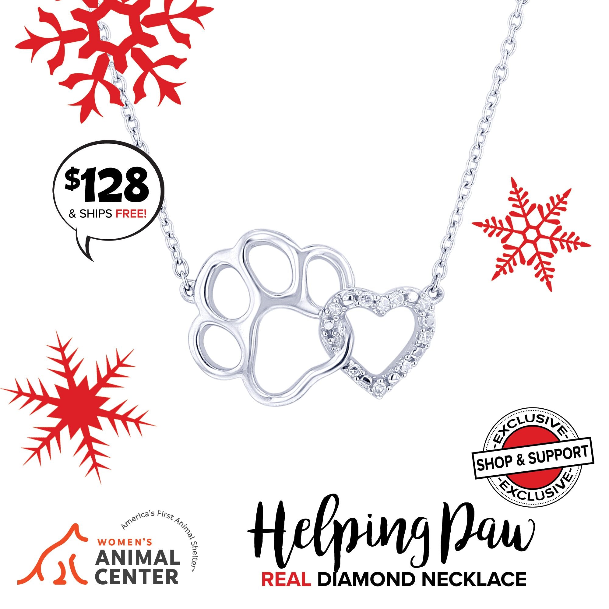 Helping Paw Diamond Necklace from Steven Singer Jewelers