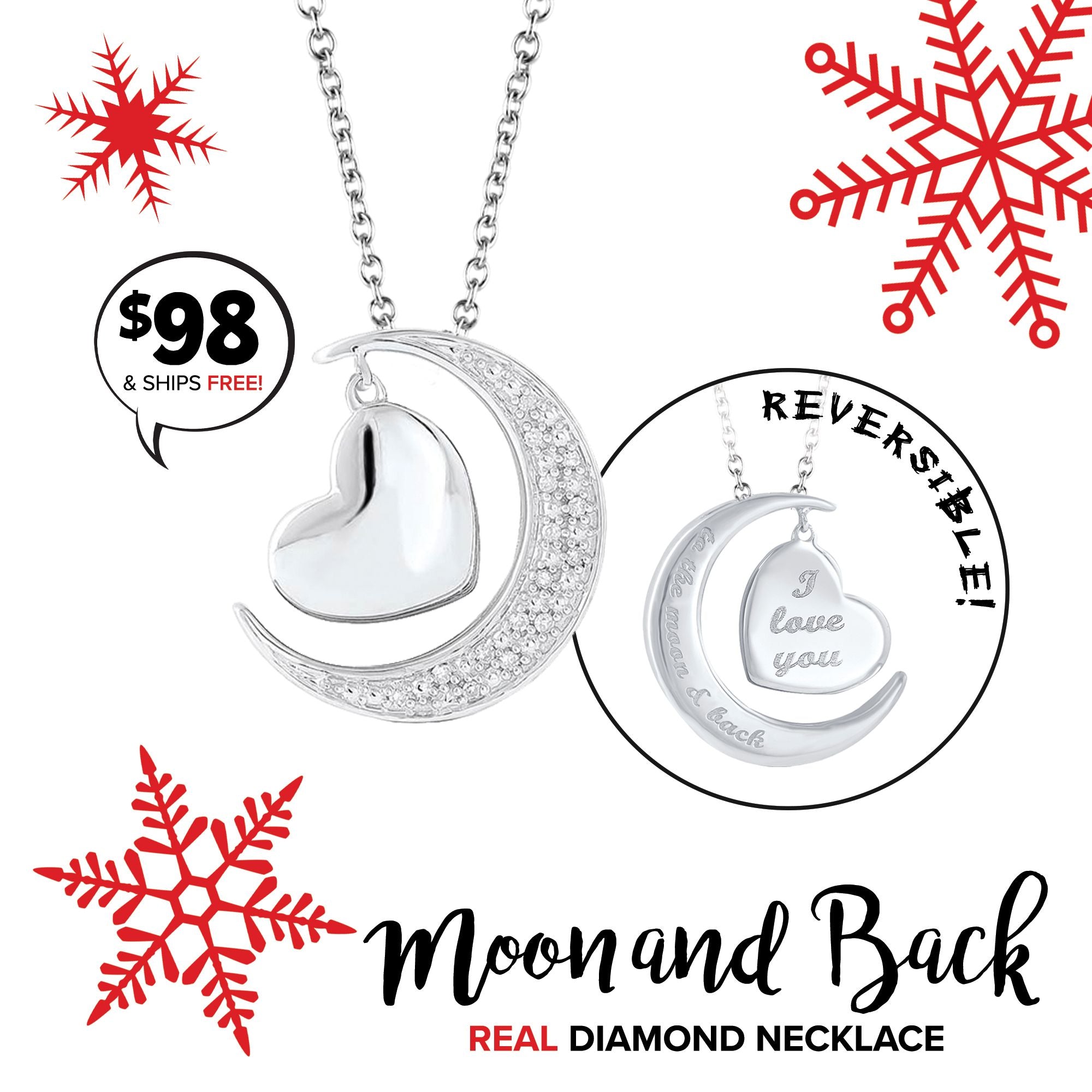 Moon and Back Diamond Necklace from Steven Singer Jewelers