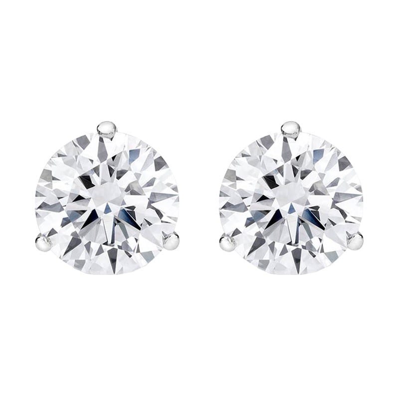 Two shimmering white gold diamond stud earrings