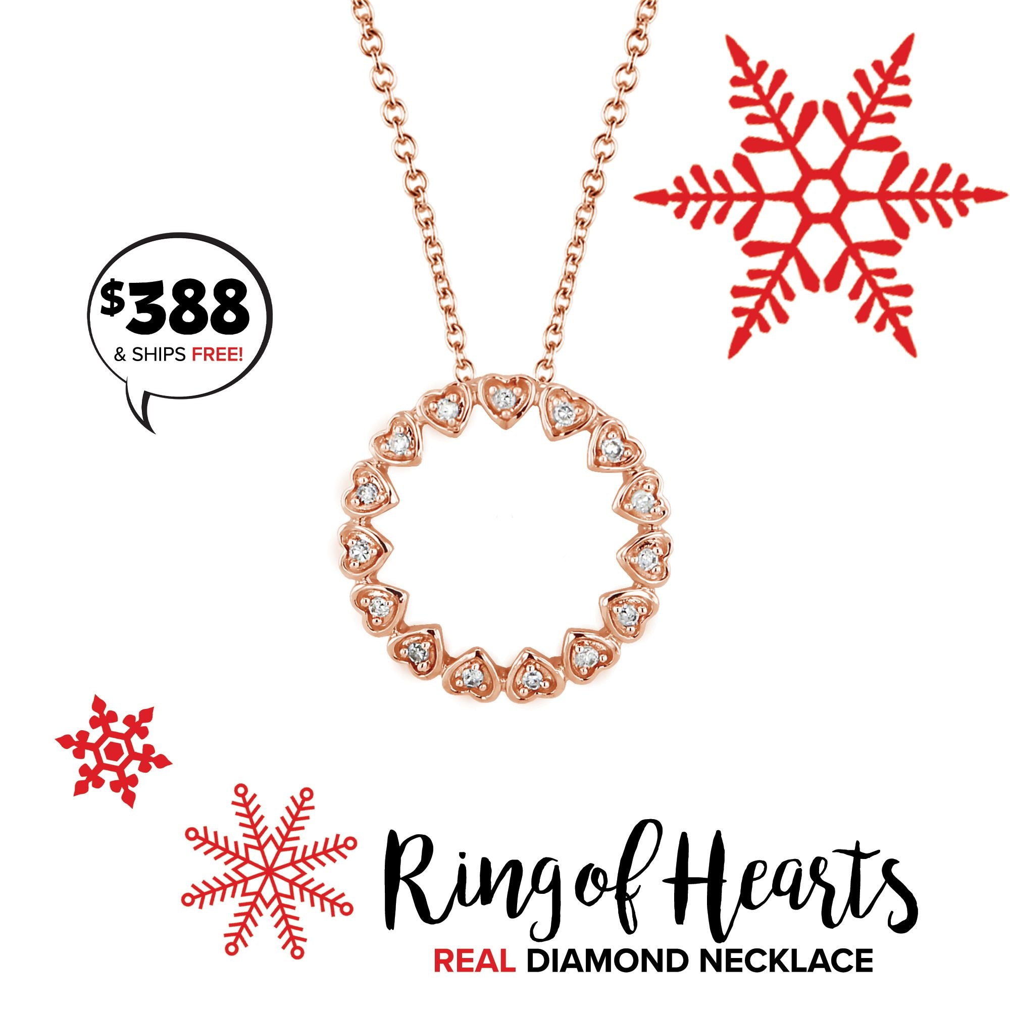 Ring of Hearts Diamond Necklace from Steven Singer Jewelers
