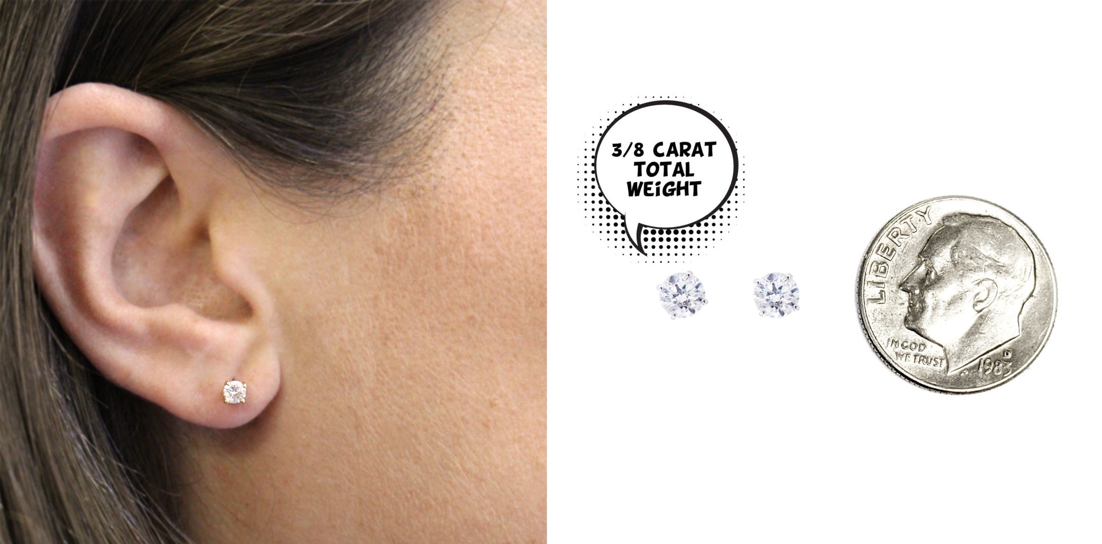 A Visual Guide to Diamond Studs by Carat Weight – Steven Singer Jewelers