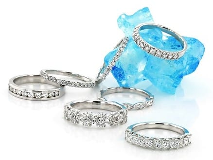 six classic ladies diamond wedding bands