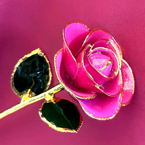 Steven Singer Jewelers New Malibu Pink 24kt Gold Dipped Rose