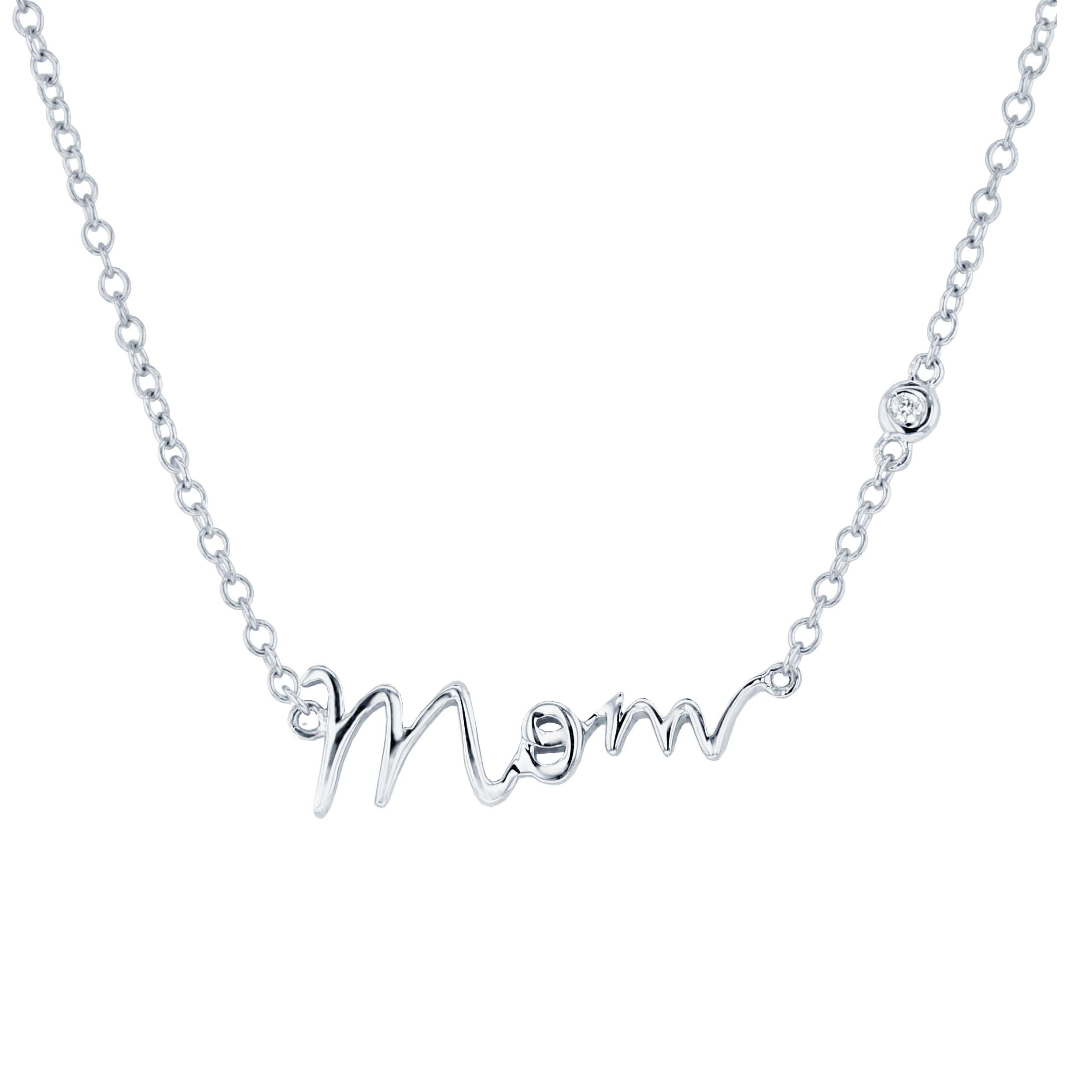 Buy Mom Mother Necklace in Sterling Silver 925 Sterling Silver Online in  India - Etsy