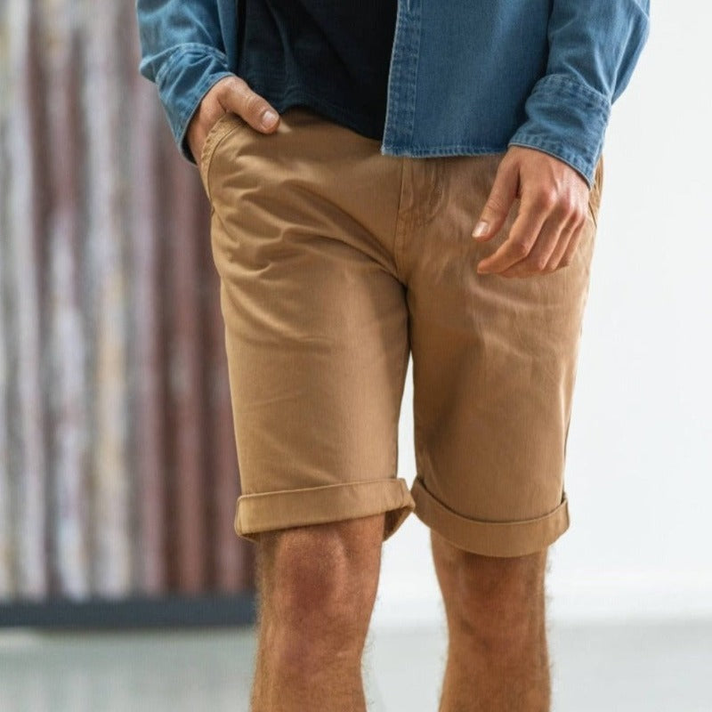 Men's Beige Organic Cotton Shorts – Testimu