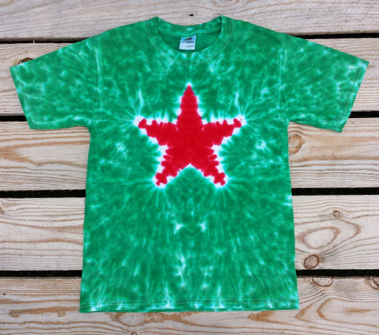 TieDyeSkys Christmas Tie Dye Shirt, Adult Red and Green Spiral T-Shirt, S M L XL XXL 3XL 4XL 5XL 6XL, Holiday Shirt, Men's Tie Dye, Women's Tie Dye