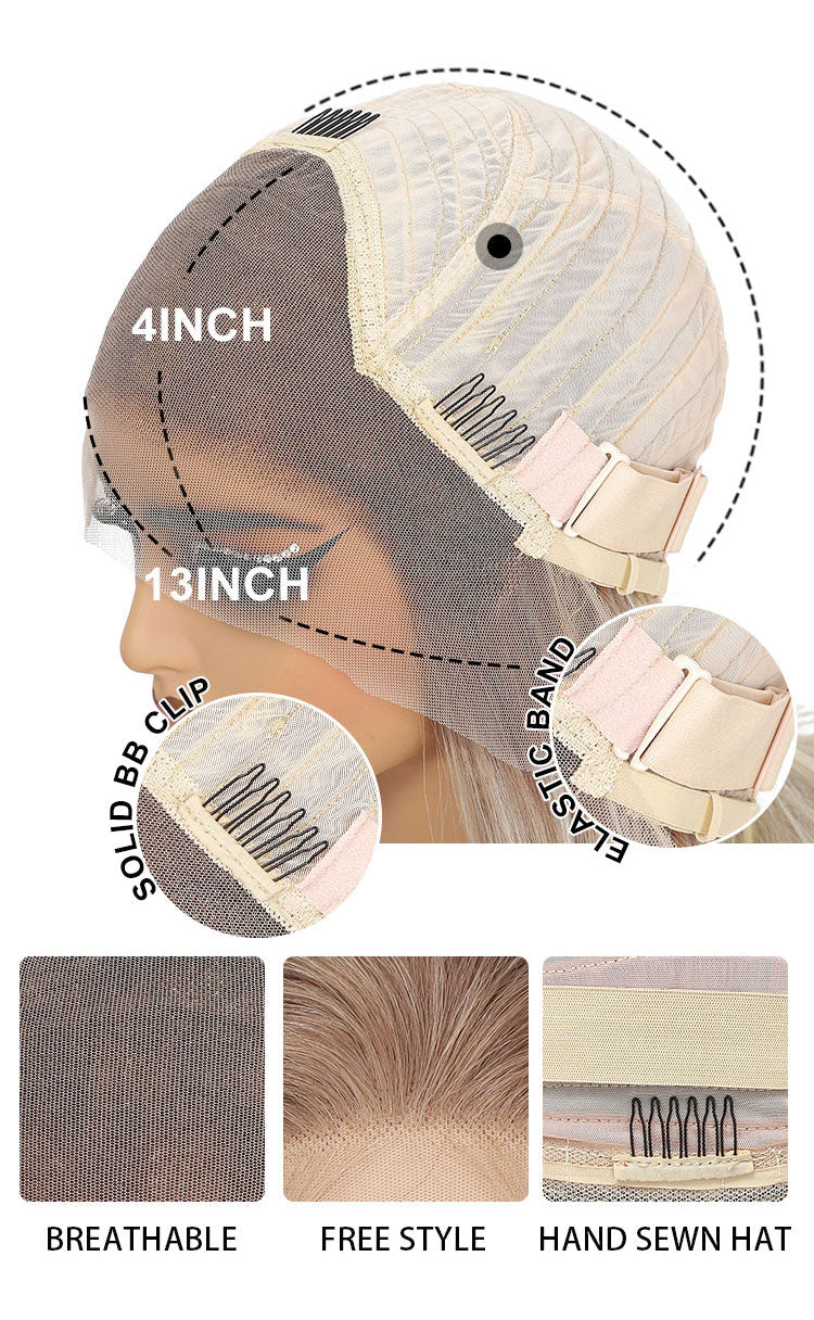 Dorsanee Hair New Pop 13x6 HD Lace Frontal P18/613 Light Brown With #613 Highlight Color Straight/Body Wave Human Wig