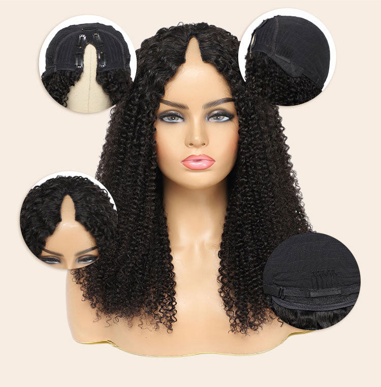 Dorsanee hair kinky stright V part wigs