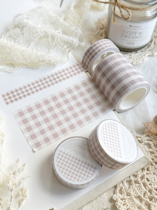 white sage green grid washi tape – Leelajournals