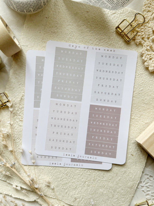 journaling kit sticker sheet – Leelajournals