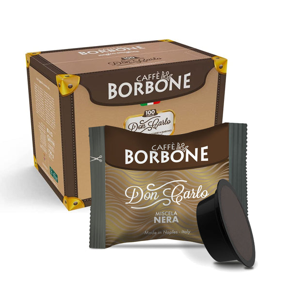 100 CAPSULE CAFFE' BORBONE RESPRESSO MISCELA NERA COMPATIBILE NESPRESSO