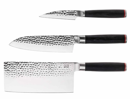 AOKEDA 7-Piece Kitchen Knife Set with Block High Carbon German Steel with  Kit