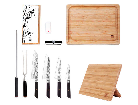 KOTAI Complete 6-Piece Nomad Knife Set - Bunka Collection (cotton bag)