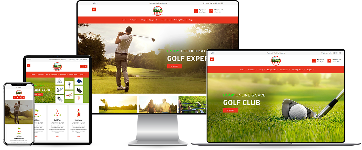 Golf - Sports Store, Game Shopify Theme
