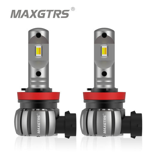 LED Car Lights Bulb  MAXGTRS - 2× 3-Colors Switch Car LED Bulb