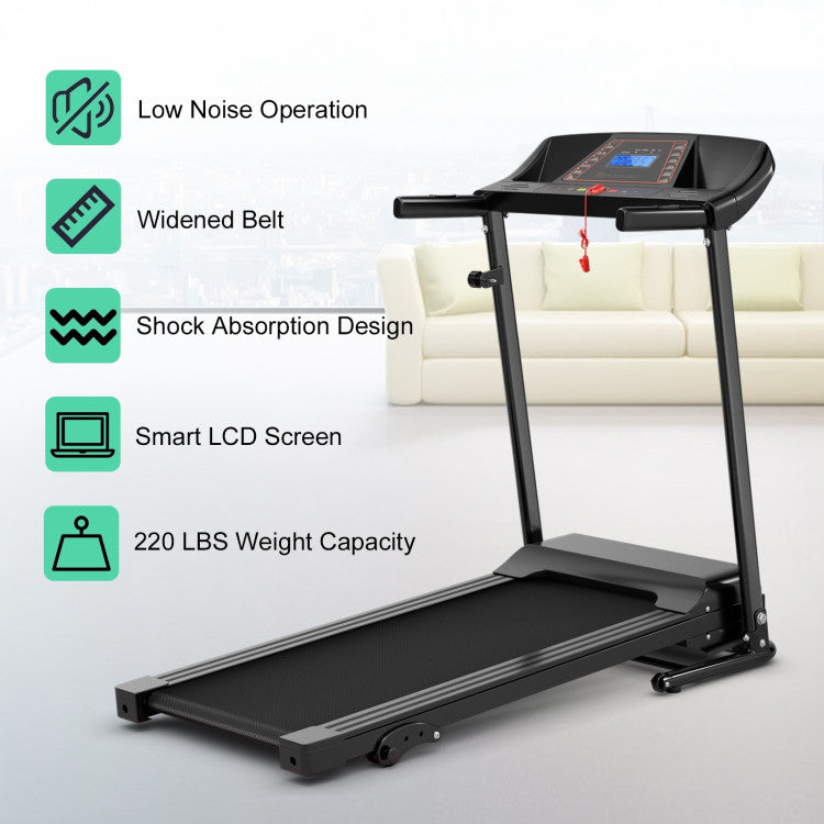Robust Endurance for Stability: With a remarkable 220 lbs load-bearing capacity, our treadmill ensures a stable and comfortable workout experience. Trust in its sturdy construction for long-term durability without concerns of breakdowns or collapse.
