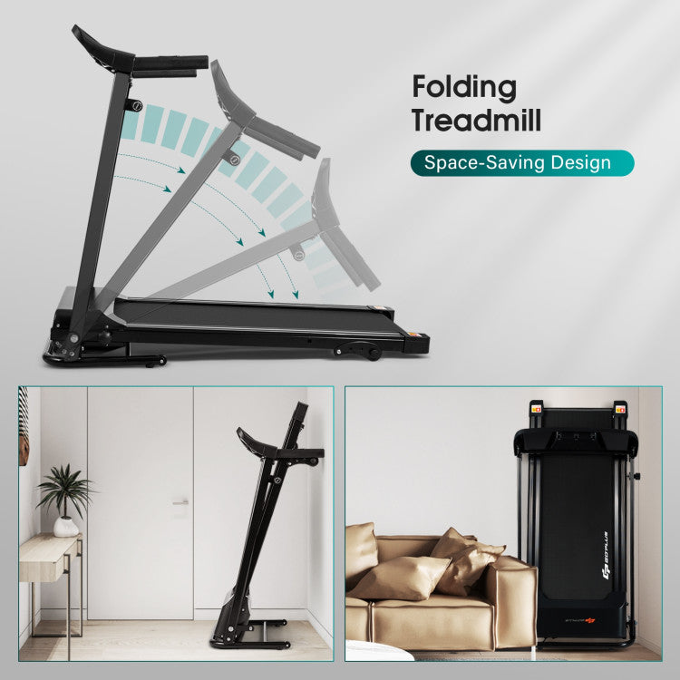 Space-Saving Foldable Design: Maximize your living space with our treadmill's convenient foldable design. Quick assembly and easy storage ensure a hassle-free fitness routine that seamlessly integrates into your lifestyle.