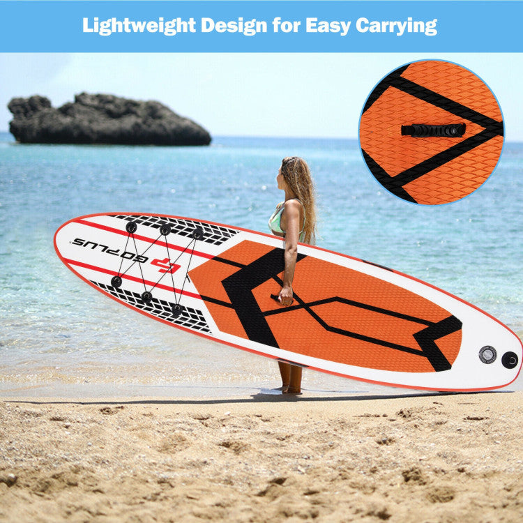 Wide Design for Better Balance: Our premium 10' x 30" surfboard offers ample space for superior balance and stability. Secure personal items with tie-down bungee cords for easy access while surfing.