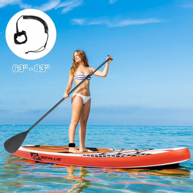Adjustable Paddle for Easy Maneuvering: Three removable fins provide excellent steering control. The adjustable paddle accommodates different heights (63" to 83"), allowing for effortless gliding on the water.