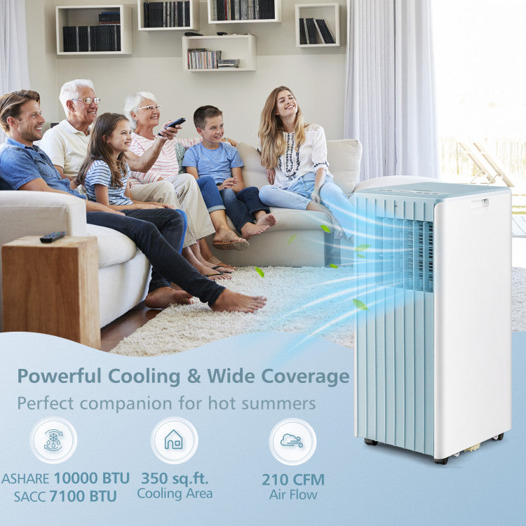 Beat the Heat Anywhere: Experience superior cooling with our 10000 BTU portable air conditioner, perfect for rooms up to 350 sq. ft, such as living rooms and bedrooms. Enjoy a temperature range of 61℉~88℉, providing quick relief from hot weather. Cleaning is a breeze with 2 removable and washable filters, ensuring hassle-free maintenance.