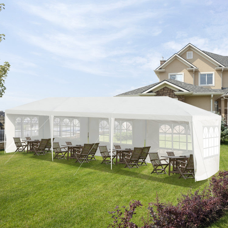 Spacious Interior: This 10' x 30' outdoor tent offers ample room for various activities, from gatherings to parties. It can accommodate a sizable group comfortably and even serve as a temporary garage for your car or storage for tools and furniture, ensuring your outdoor plans proceed smoothly, rain or shine.