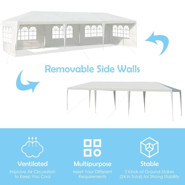 5 Detachable Sidewalls: The tent includes 5 removable sidewalls that serve multiple purposes. They help retain warmth, enhance interior brightness with transparent windows, and improve air circulation. Easily attach or remove them using nylon fasteners to adapt to changing needs.