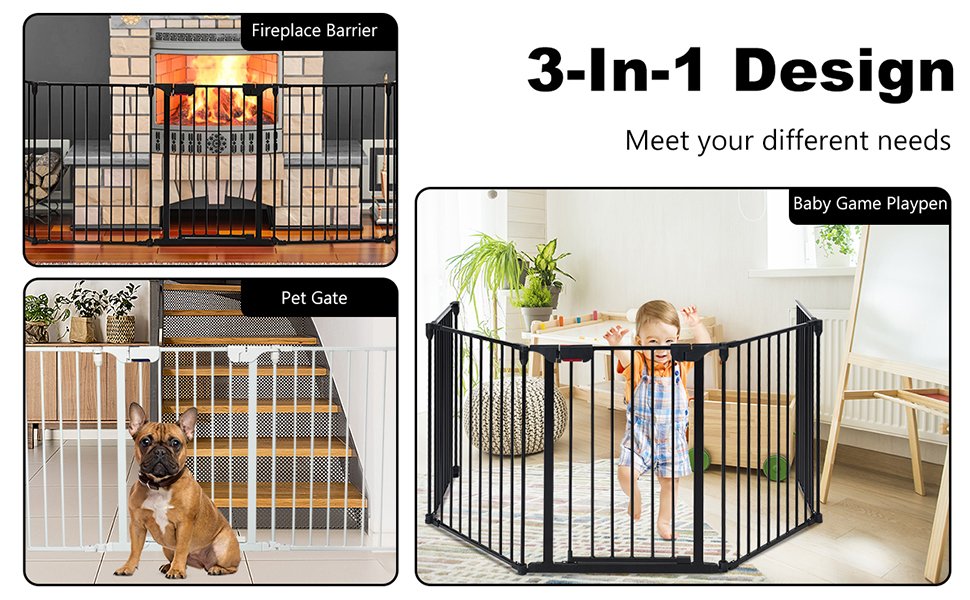 Safe Guard to Protect Your Baby: This guardrail is constructed of sturdy steel tubing for an extended lifespan. Guardrails can be easily locked and opened for easy entry and exit. Creating a safe and free play space for your baby is definitely an excellent safety guarantee for your baby.