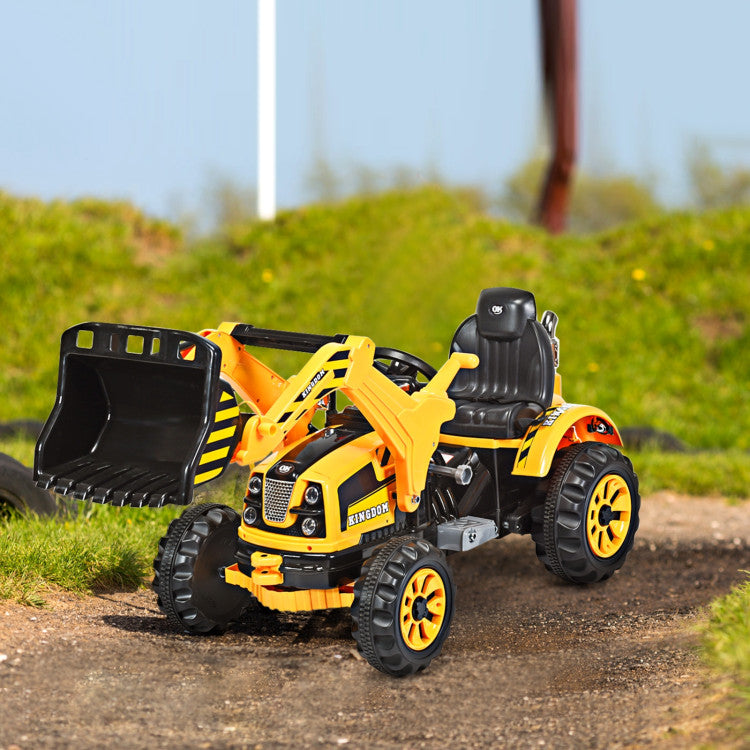 Sturdy Build with Safety Priority: Crafted from waterproof and non-toxic PP raw material along with durable ironware, this kids' digger prioritizes safety during play. The extra-wide, wear-resistant wheels ensure stability and resilience, even in slight collisions. The waterproof and easy-to-clean surface adds to its long-lasting appeal.