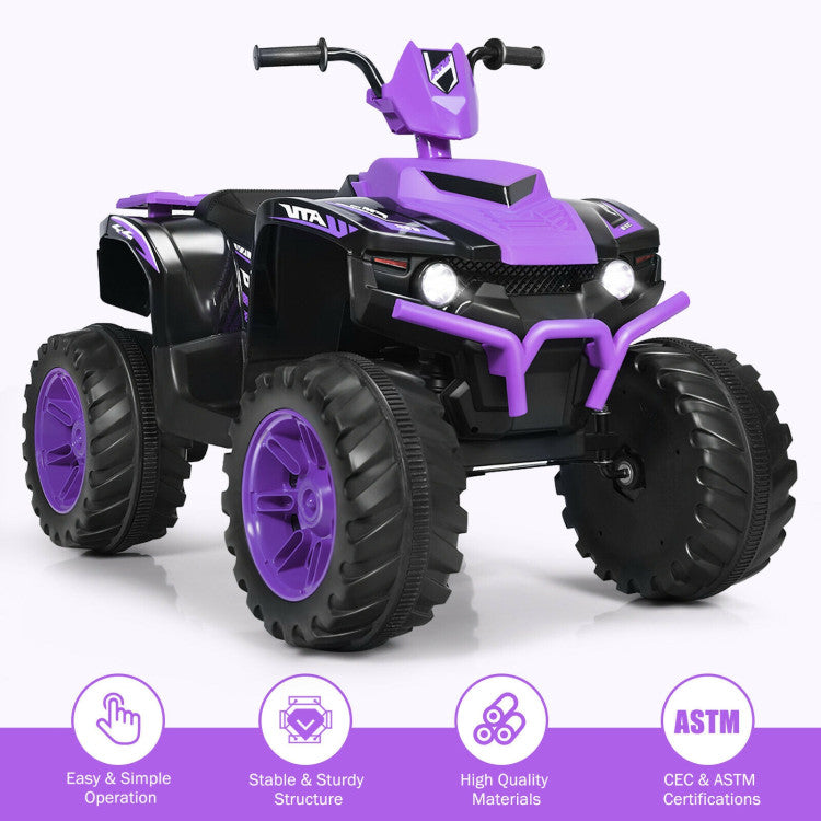 Perfect Companion for Kids: Let our ATV become an integral part of your child's cherished memories. You can trust its reliability, as it's meticulously crafted from high-quality materials and holds ASTM certification, ensuring both enjoyment and safety for your child's playtime.