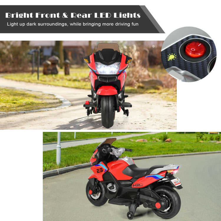 Optimized for Easy Operation: Elevate your child's joy with our user-friendly electric motorcycle! Effortlessly shift forward or backward, control speed with a foot pedal and handlebar, reaching up to 4 Mph. The real driving experience made easy!