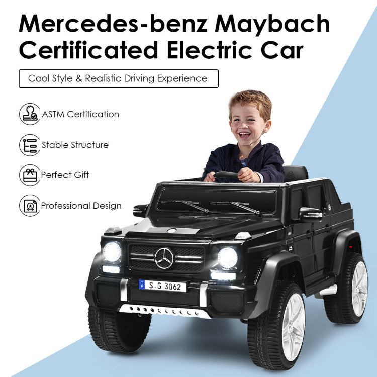 The Ultimate Companion: The cherished memories of thrilling drives will stay with your children forever. That's why the cool Mercedes-Benz Maybach licensed ride-on car makes a perfect gift. Crafted from safe materials, it's ASTM-certified for added reliability, ensuring hours of joy without worry.