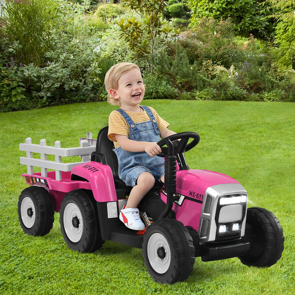 Dual Modes for Versatile Play: This ride-on tractor offers two operating modes: the 2.4GHz parent remote control mode and the battery-operated mode. With the parent remote control mode, parents can safely control the vehicle while taking their little ones outside. In battery-operated mode, children can enjoy the thrill of speed by using the steering wheel and pressing the go and forward buttons.