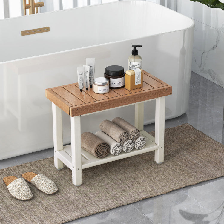 Not Only A Shower Bench: Beyond a simple shower bench, our versatile creation transforms into a shoe bench, sofa side table, vanity stool, nightstand, and more. Make a statement in your bathroom, bedroom, living room, or hallway with this multi-functional and eye-catching addition.