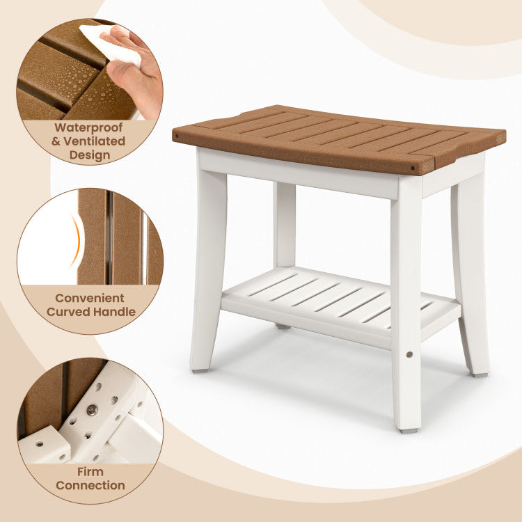 Sturdy and Safe Design: The spa bath stool boasts a solid construction with firm connections, supporting up to 330 lbs/150 kg effortlessly. Non-slip rubber foot pads provide stability and prevent scratches on your floor. Enjoy a worry-free shower experience with a bench designed for both safety and durability.