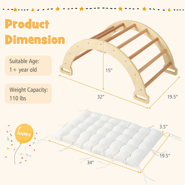 Easy to Use and Assemble: Watch your child conquer new heights effortlessly! Smooth beech wood grips and stable connections ensure a hassle-free climbing experience. With all hardware included and clear instructions, excitement begins in no time!