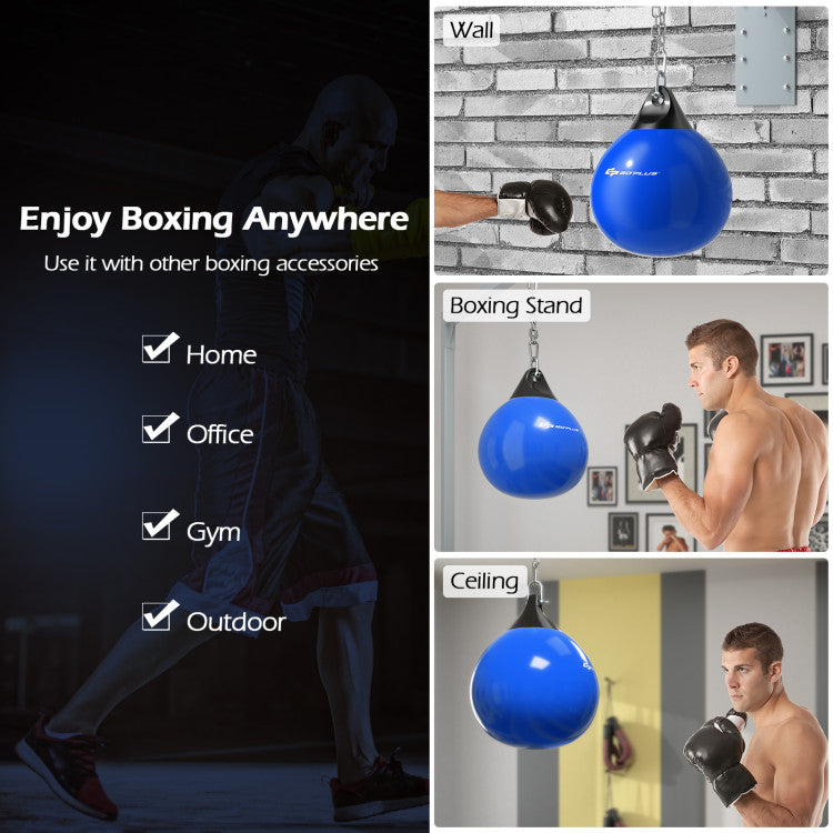 Compact and Portable Design: Take your boxing routine anywhere with our compact and versatile water-heavy bag. Compatible with boxing stands, walls, or ceilings, this bag provides the flexibility to train in the location of your choice. Easy water injection and release make it convenient to carry or store, ensuring that your workout is never compromised by location constraints.