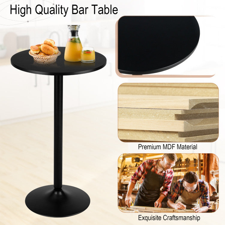 Stable Fixed Desktop: Unlike revolving bar tables, our pub table boasts a fixed desktop, providing a sturdy and stable surface that won't shake or tilt. The perfect ergonomic height encourages effortless conversations.